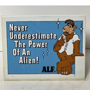 Vintage 80s ALF Never Underestimate the Power of an Alien Double-Sided Desk S